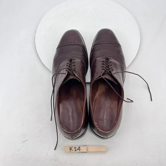 Allen Edmonds Fifth  Avenue Men Size 10C Brown Leather Cap Toe Oxford Shoes