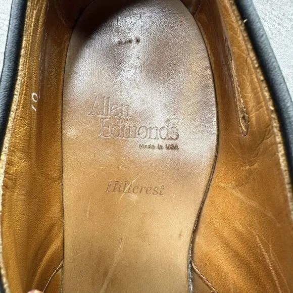 Allen Edmonds Hillcrest Mens Size 10 (D) Oxford Bicycle Toe Blucher Lace-Up Shoe