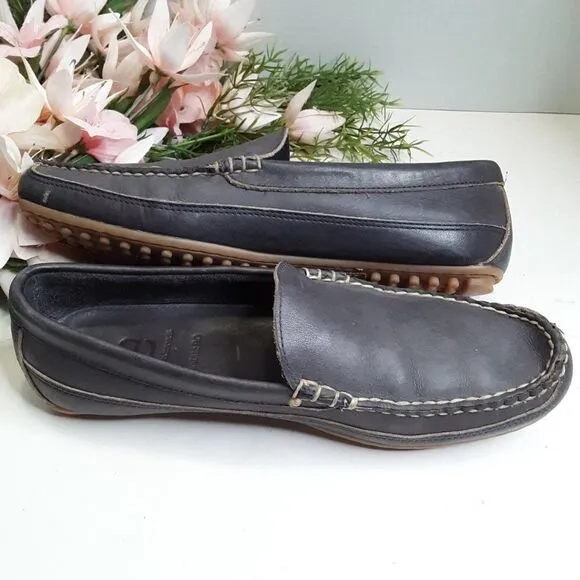 Allen Edmonds Interstate Men's size 9D Grey Leather Loafer Shoes