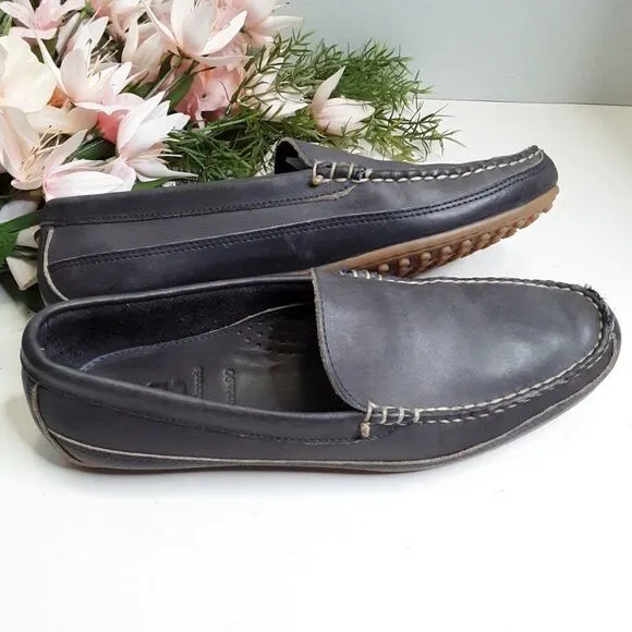 Allen Edmonds Interstate Men's size 9D Grey Leather Loafer Shoes