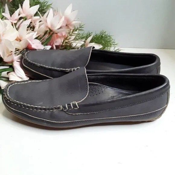 Allen Edmonds Interstate Men's size 9D Grey Leather Loafer Shoes