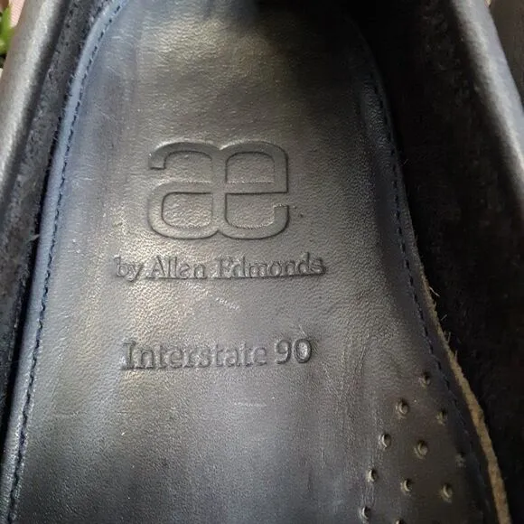 Allen Edmonds Interstate Men's size 9D Grey Leather Loafer Shoes