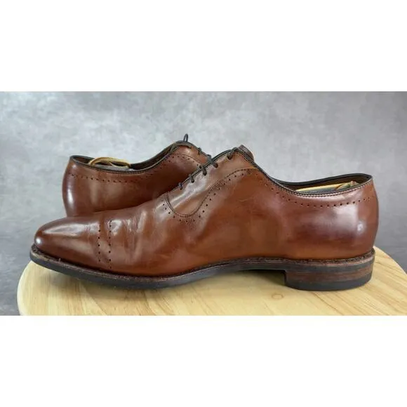 Allen Edmonds Men's 11.5E Vernon Cap Toe Oxford Shoes Walnut Brown Dainite Soles