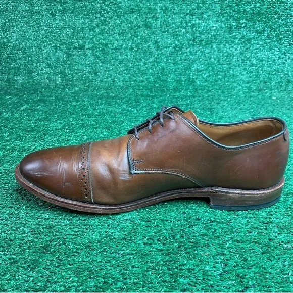 Allen Edmonds Port Washington Brown Leather Oxford Cap Toe Shoes 11.5