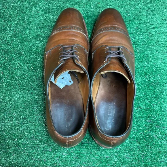 Allen Edmonds Port Washington Brown Leather Oxford Cap Toe Shoes 11.5