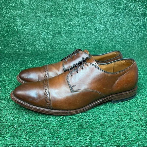 Allen Edmonds Port Washington Brown Leather Oxford Cap Toe Shoes 11.5