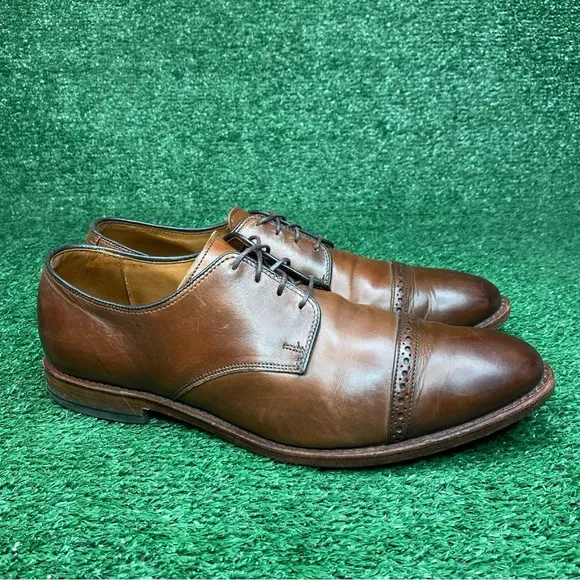 Allen Edmonds Port Washington Brown Leather Oxford Cap Toe Shoes 11.5