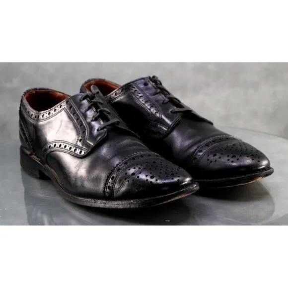 Allen Edmonds Rogue Men's Cap Toe Dress Shoes Size 11 Leather Black