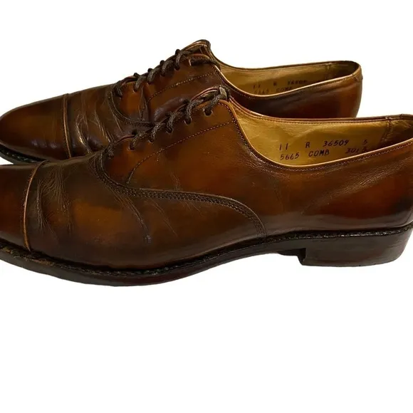 𝅺ALLEN Edmonds Shoes Fifth Avenue Cap-Toe Oxford Shoes I’ve 11A Mahogany