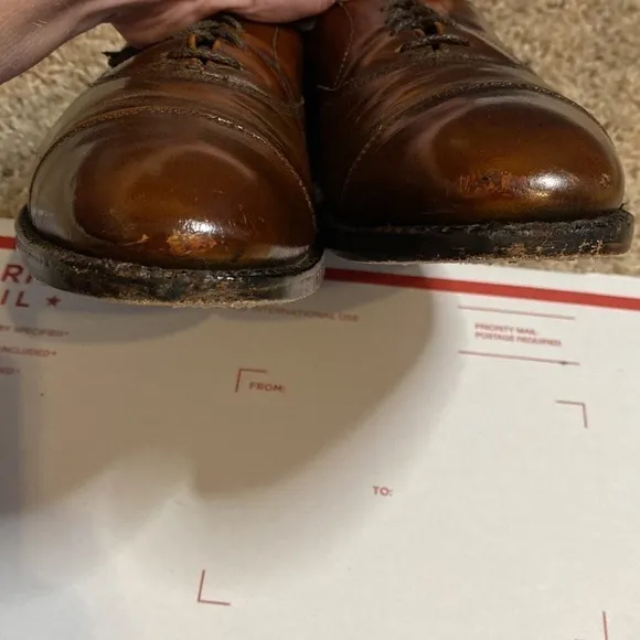 𝅺ALLEN Edmonds Shoes Fifth Avenue Cap-Toe Oxford Shoes I’ve 11A Mahogany