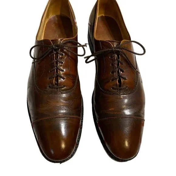 𝅺ALLEN Edmonds Shoes Fifth Avenue Cap-Toe Oxford Shoes I’ve 11A Mahogany