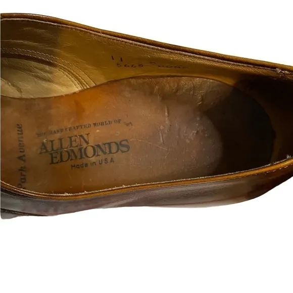 𝅺ALLEN Edmonds Shoes Fifth Avenue Cap-Toe Oxford Shoes I’ve 11A Mahogany