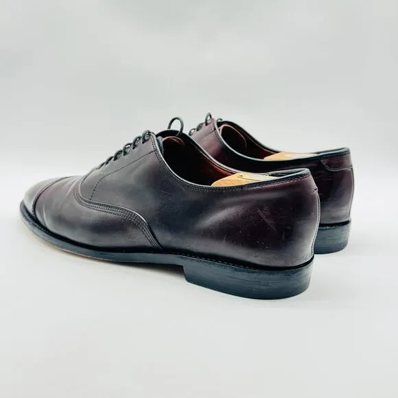 Allen Edmonds Shoes Mens 12 Brown Oxford Park Avenue Leather Cap Toe Dress