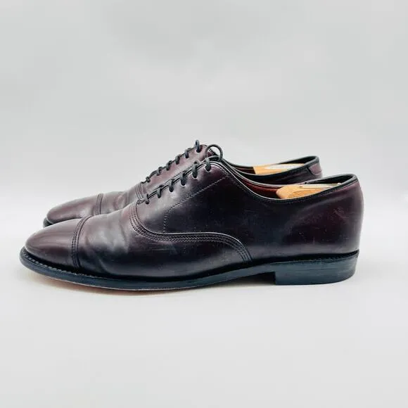 Allen Edmonds Shoes Mens 12 Brown Oxford Park Avenue Leather Cap Toe Dress