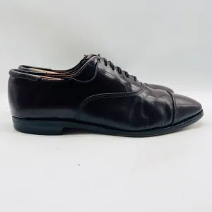 Allen Edmonds Shoes Mens 9 Burgundy Brown Oxford Park Avenue Leather Cap Toe