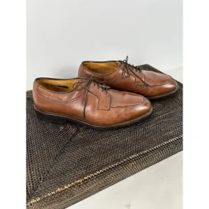 Allen Edmonds Walton Chestnut Brown Leather Split Toe Blucher Dress Shoes 9