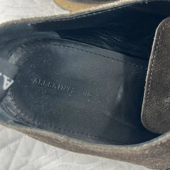 Allsaints •46/13• Leigh Plain Toe Derby Shoes
