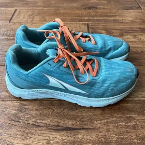 Altra Rivera Running Shoes Foot Shape Zero Drop Light Blue Womens Size 6.5