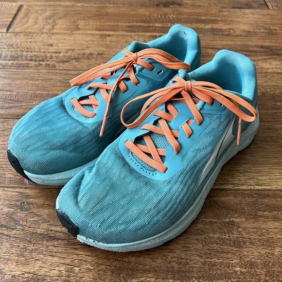 Altra Rivera Running Shoes Foot Shape Zero Drop Light Blue Womens Size 6.5