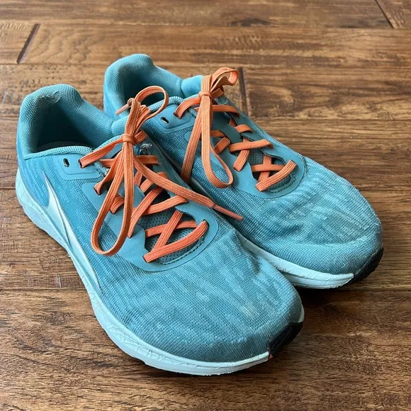Altra Rivera Running Shoes Foot Shape Zero Drop Light Blue Womens Size 6.5