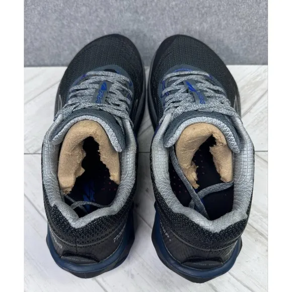 Altra Timp 2 Sneakers Mens Sz 9 Black Blue Trail Running Shoe Foot Shape Lace Up
