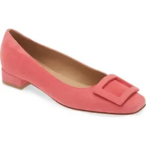 Ann Mashburn Buckle Flat Shoes Pink Size 39.5