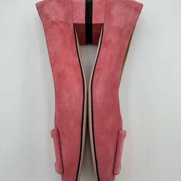 Ann Mashburn Buckle Flat Shoes Pink Size 39.5