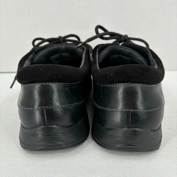 Anodyne Mens 13 Diabetic Shoes Wide Dress Oxford Black Leather Replaced Insoles