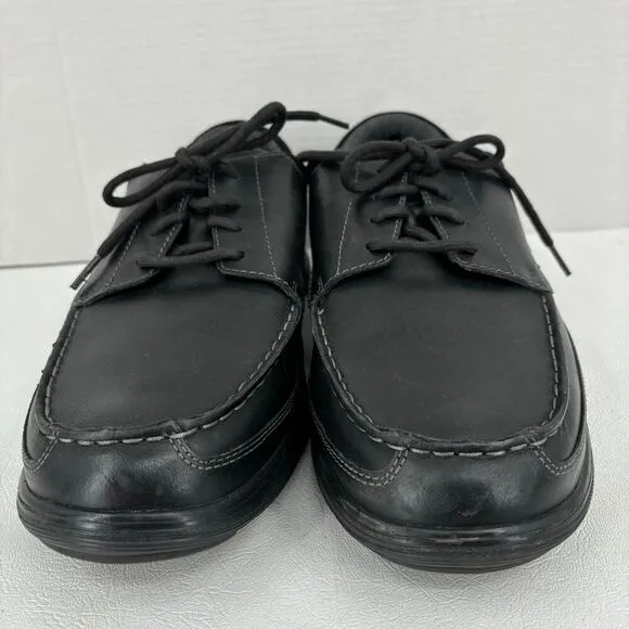 Anodyne Mens 13 Diabetic Shoes Wide Dress Oxford Black Leather Replaced Insoles