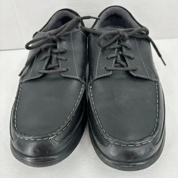 Anodyne Mens 13 Diabetic Shoes Wide Dress Oxford Black Leather Replaced Insoles