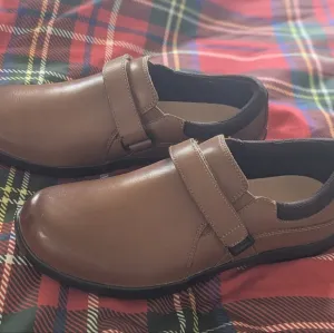 ANODYNE Womens's Brown Leather Shoes loafer NWOT Immaculate versatile comfy sz 8