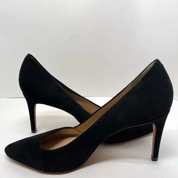 Antonio Melani Clarete Black Kidsuede Pointed Toe Pumps Size 11M