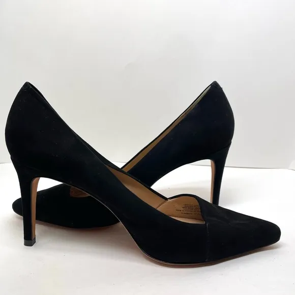 Antonio Melani Clarete Black Kidsuede Pointed Toe Pumps Size 11M