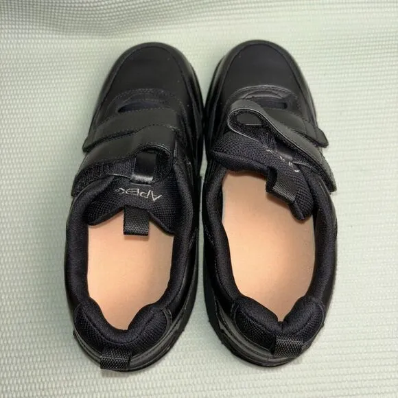 Apex 2 Hook And Loop Walker Diabetic Shoes Men’s Size 11 Black Leather