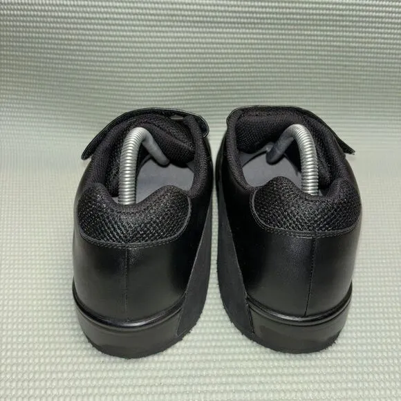 Apex 2 Hook And Loop Walker Diabetic Shoes Men’s Size 11 Black Leather
