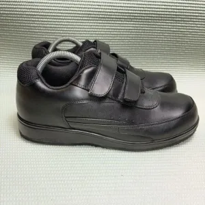 Apex 2 Hook And Loop Walker Diabetic Shoes Men’s Size 11 Black Leather