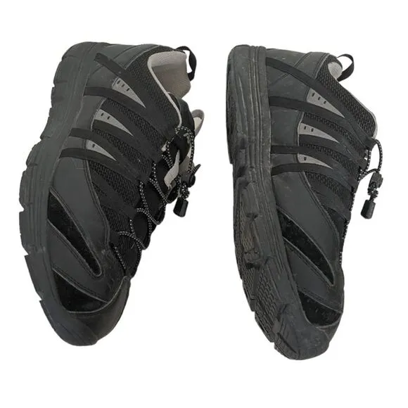 APEX Mens Athletic Bungee Active Shoe A5000 Black Size 11.5 Hiking Walking