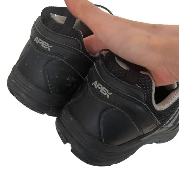 APEX Mens Athletic Bungee Active Shoe A5000 Black Size 11.5 Hiking Walking