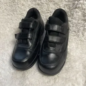 Apex Leather Black 2 Velcro Hook &amp;Loop Walker Diabetic Shoes Men’s Size 10.5W