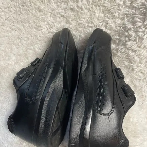 Apex Leather Black 2 Velcro Hook &amp;Loop Walker Diabetic Shoes Men’s Size 10.5W