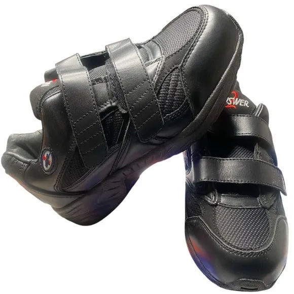APIS Answer2 551-1 Mens Therapeutic Shoes Black Leather Adjustable‎ NEW size 6