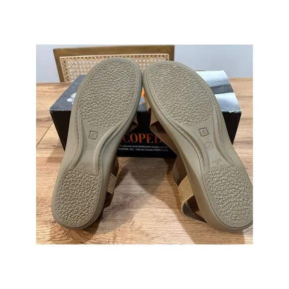 Arcopedico Montery Leather Tex Slingback Sandals Biscuit Size 40 EU 9 US NIB