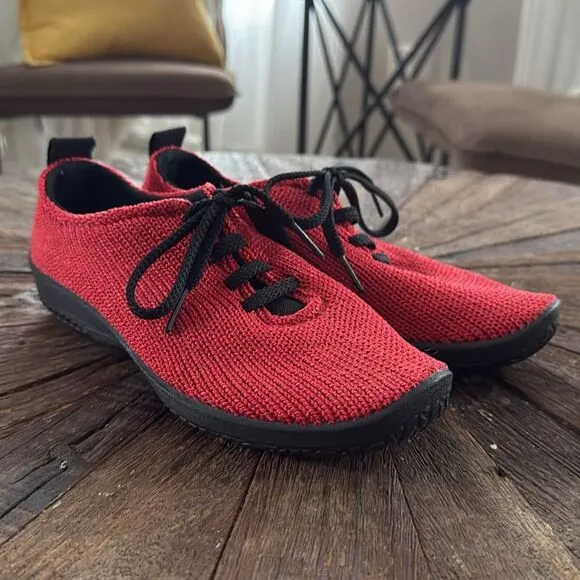 Arcopedico Red Knit Sneakers