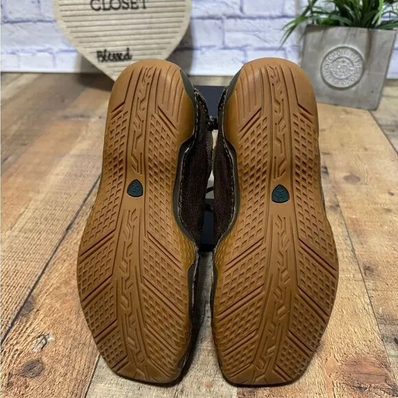 Ariat Rock Springs Wicker Full Grain Leather  Moccasin Brown Shoes Men’s 8.5D