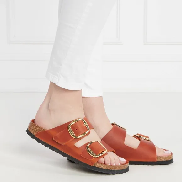 Arizona Big Buckle women Oiled Leather - Burnt Orange Sz37 6.5-7$170 like New