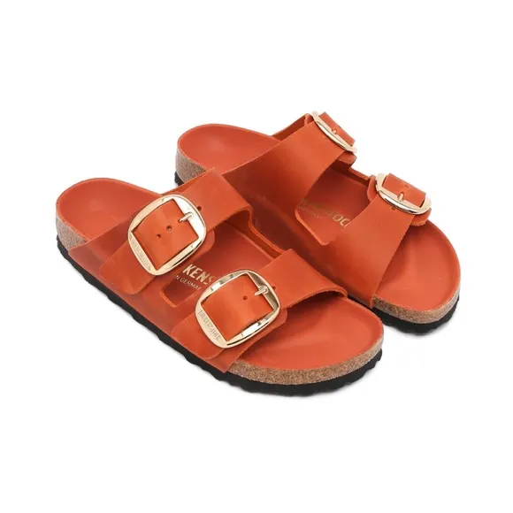 Arizona Big Buckle women Oiled Leather - Burnt Orange Sz37 6.5-7$170 like New