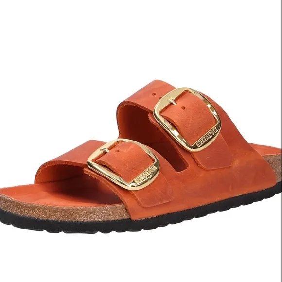 Arizona Big Buckle women Oiled Leather - Burnt Orange Sz37 6.5-7$170 like New