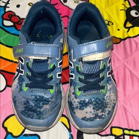 ASICS Kids Camo Blue Sneakers