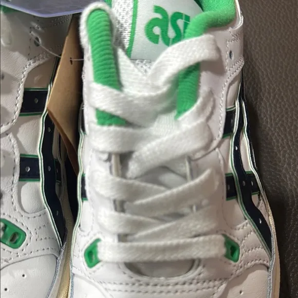 ASICS Kids' White and Green Sneakers NWT