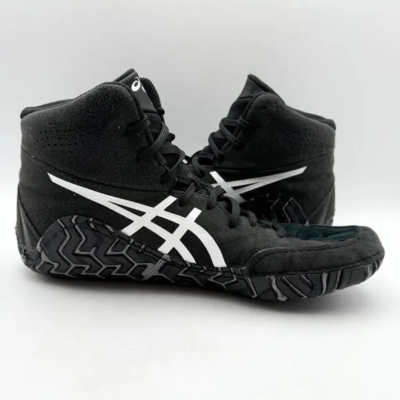 Asics Mens Aggressor 5 Wrestling Shoes US 9.5 Black White Athletic NIB